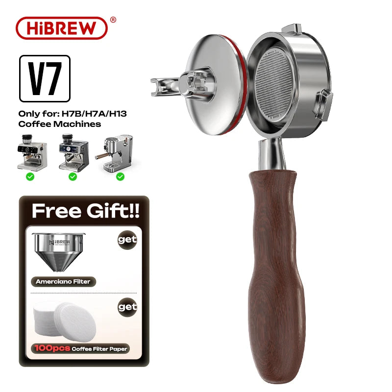 HiBREW 58mm 3-Ear Bottomless Portafilter – Professional Naked Filter Holder for HiBREW H7A, H10A, H10 Plus