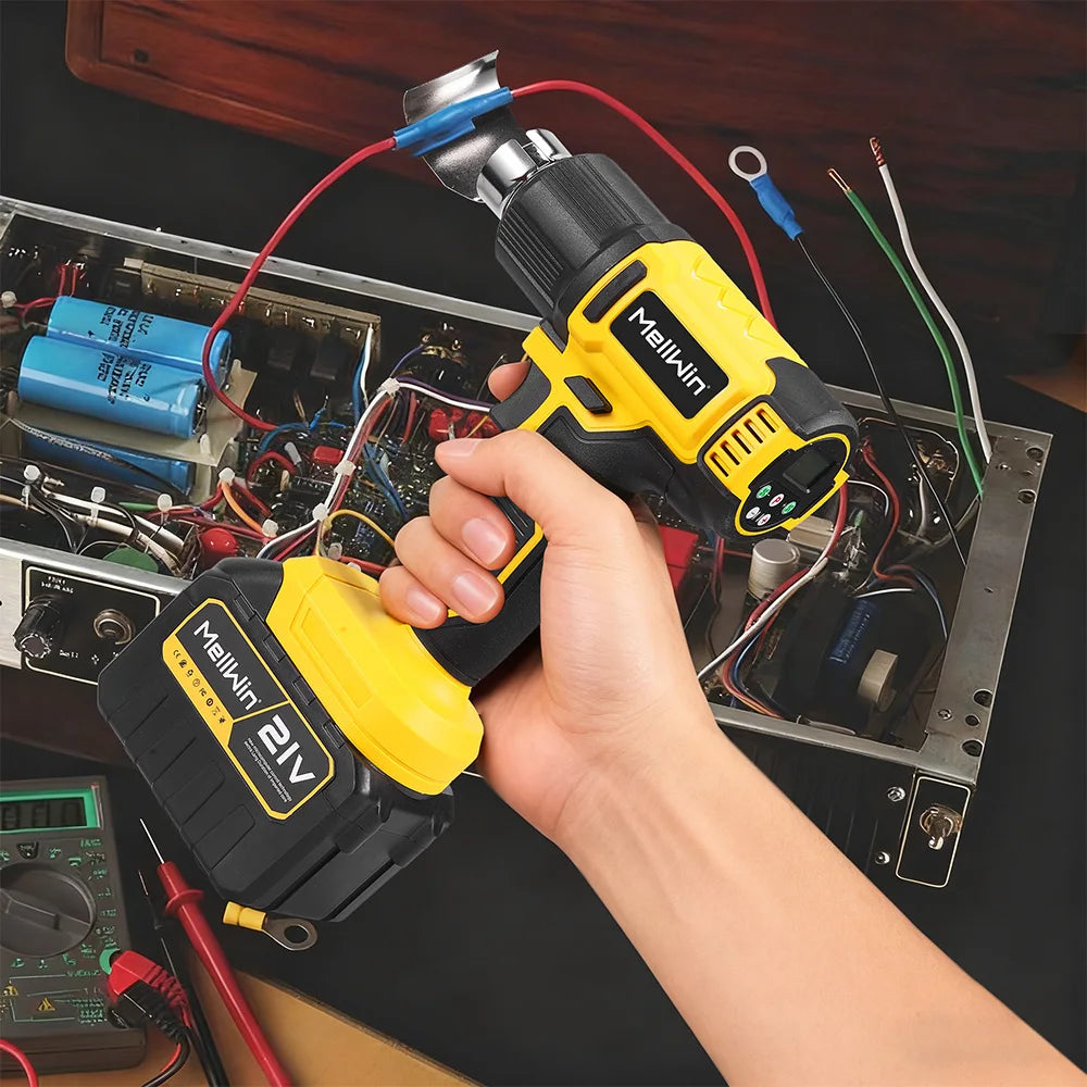 MELLWIN 540°C Cordless Electric Heat Gun 25 Gears Handheld Hot Air Blower Gun Home Welding Tools For Makita 18V Battery Pin - Limetastore