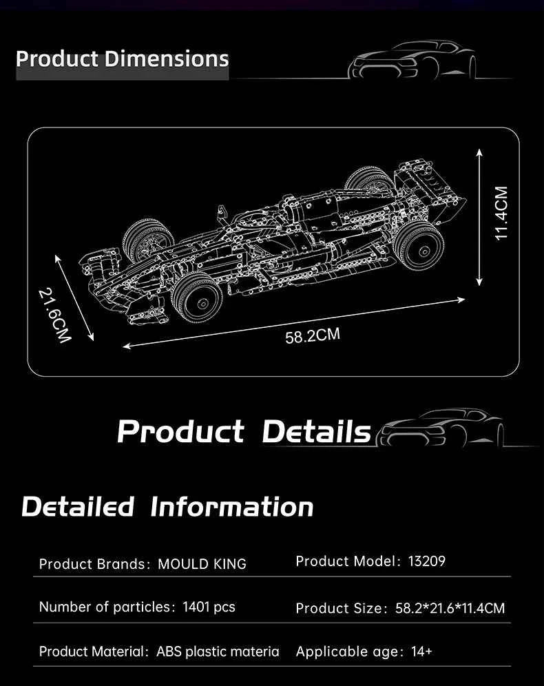 Mould King 13209 FE SF‑24 Racing Car - Limetastore