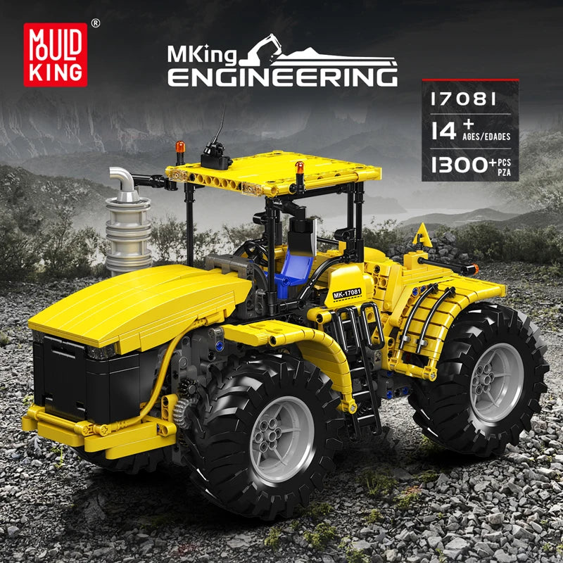 Mould King 17081/17082 RC Challenger Articulated Tractor | Motorized Technical Engineering Truck Building Set - Limetastore