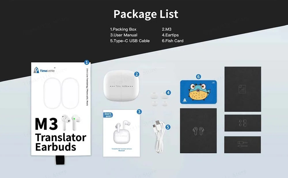 Timekettle M3 Translator Earbuds Real-Time 43 Languages