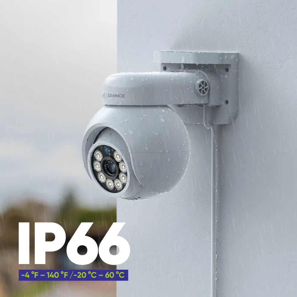 SANNCE 4K 8MP PoE CCTV System | 8CH NVR, Human Detection, Smart Tracking, Full‑Color Night Vision, ONVIF