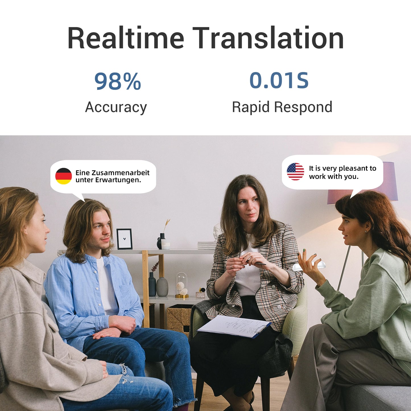 Wooask G5 PRO Translator Device 144 Languages 98% Accuracy AI