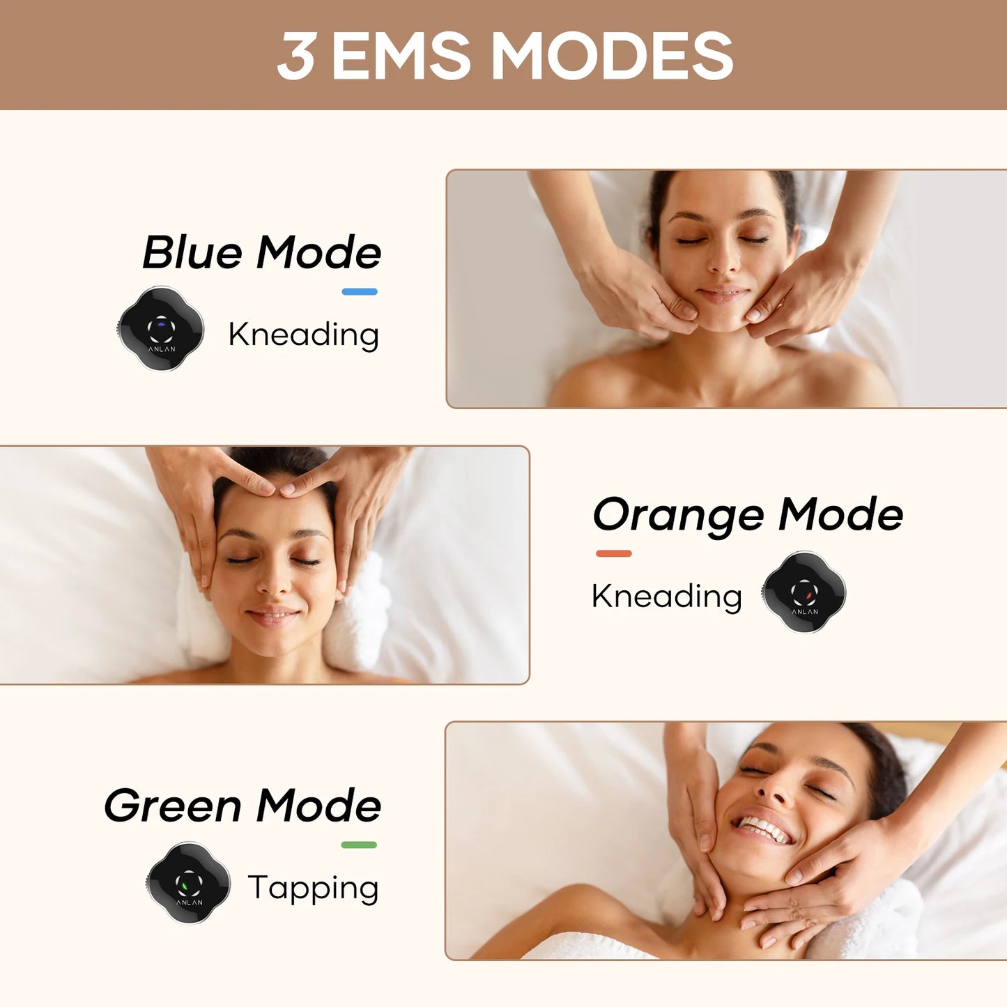 ANLAN EMS Facial Lifting Mask | Double‑Chin Reduction, Cheek Lift, Slimming Belt