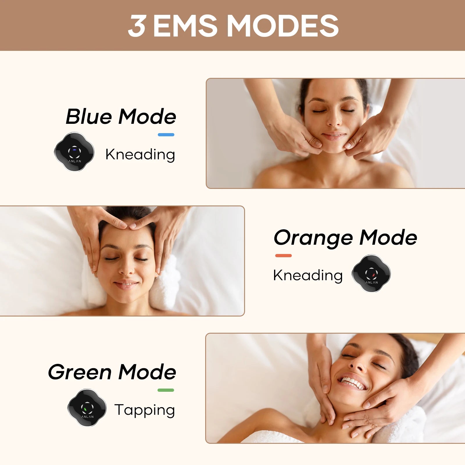 ANLAN EMS Facial Lifting Mask | Double‑Chin Reduction, Cheek Lift, Slimming Belt