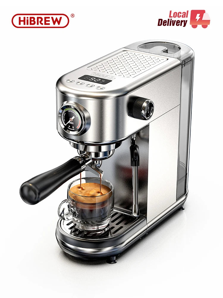 HiBREW H10B – Izjemno tanek aparat za espresso s 20 bari | Polavtomatski kavni aparat z nastavljivo temperaturo