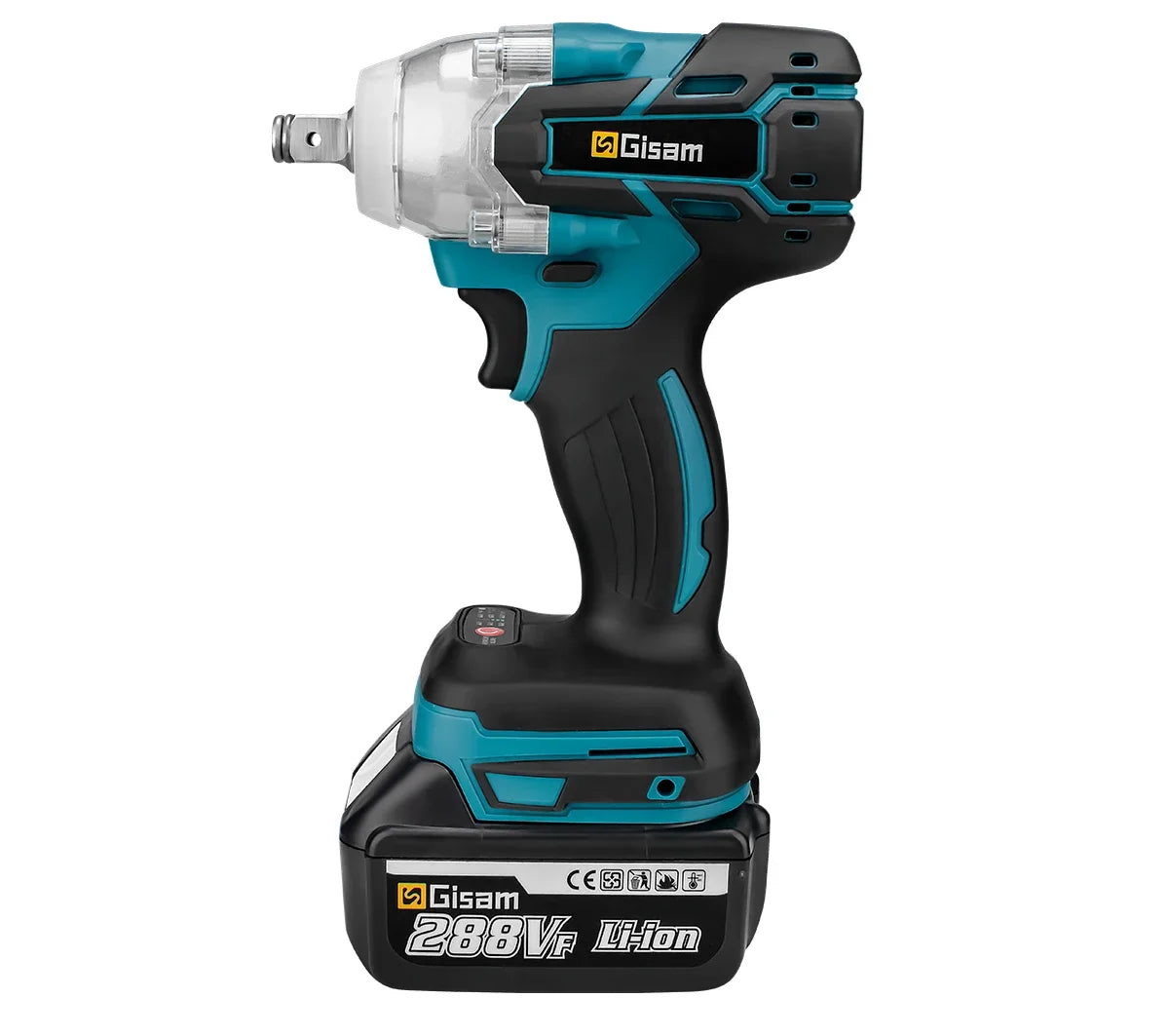 Gisam 520N.m Brushless Impact Wrench 1/2" for Makita 18V