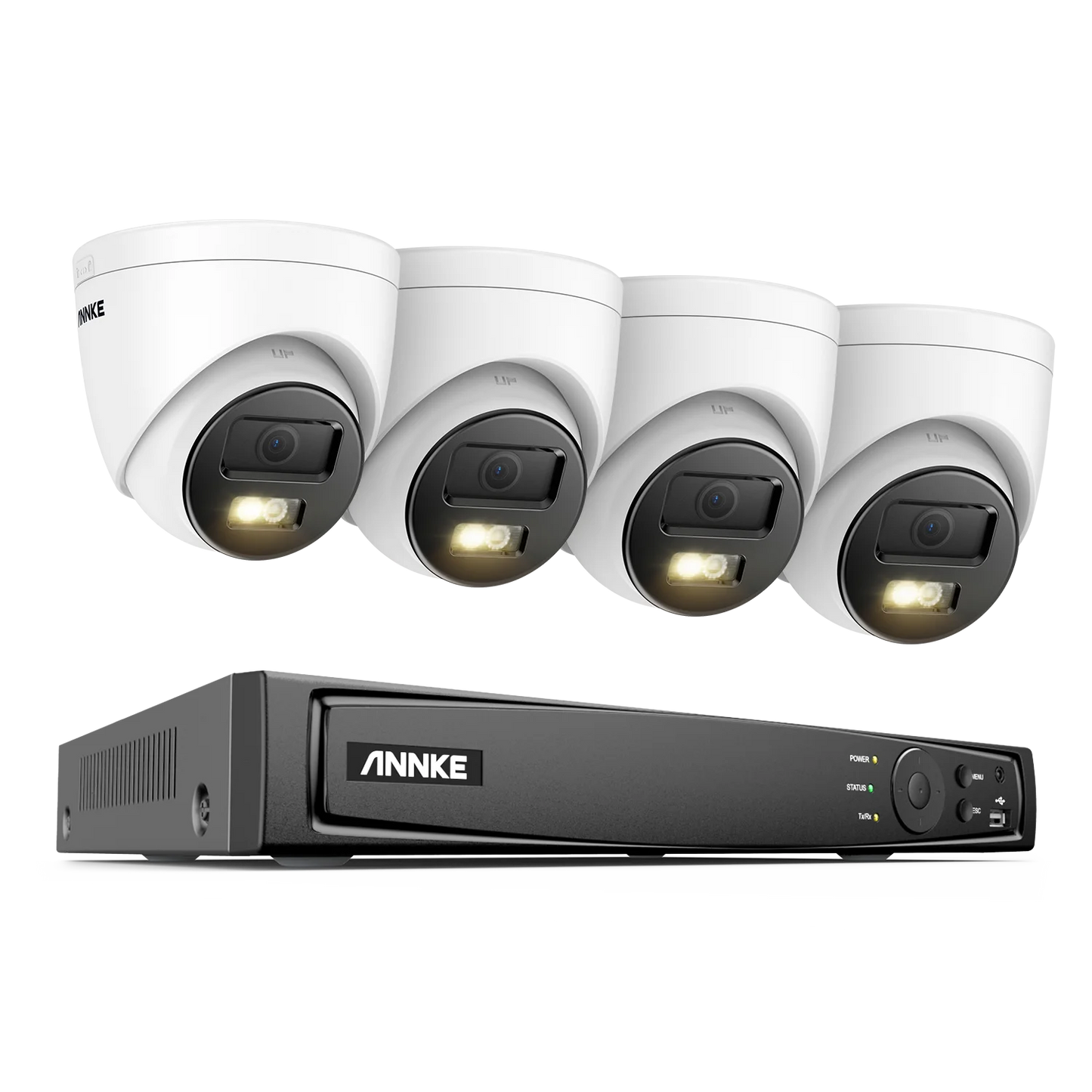 ANNKE 4K Dual‑Light PoE CCTV System | 8CH H.265+, 2.8mm Lens, Human & Vehicle Detection