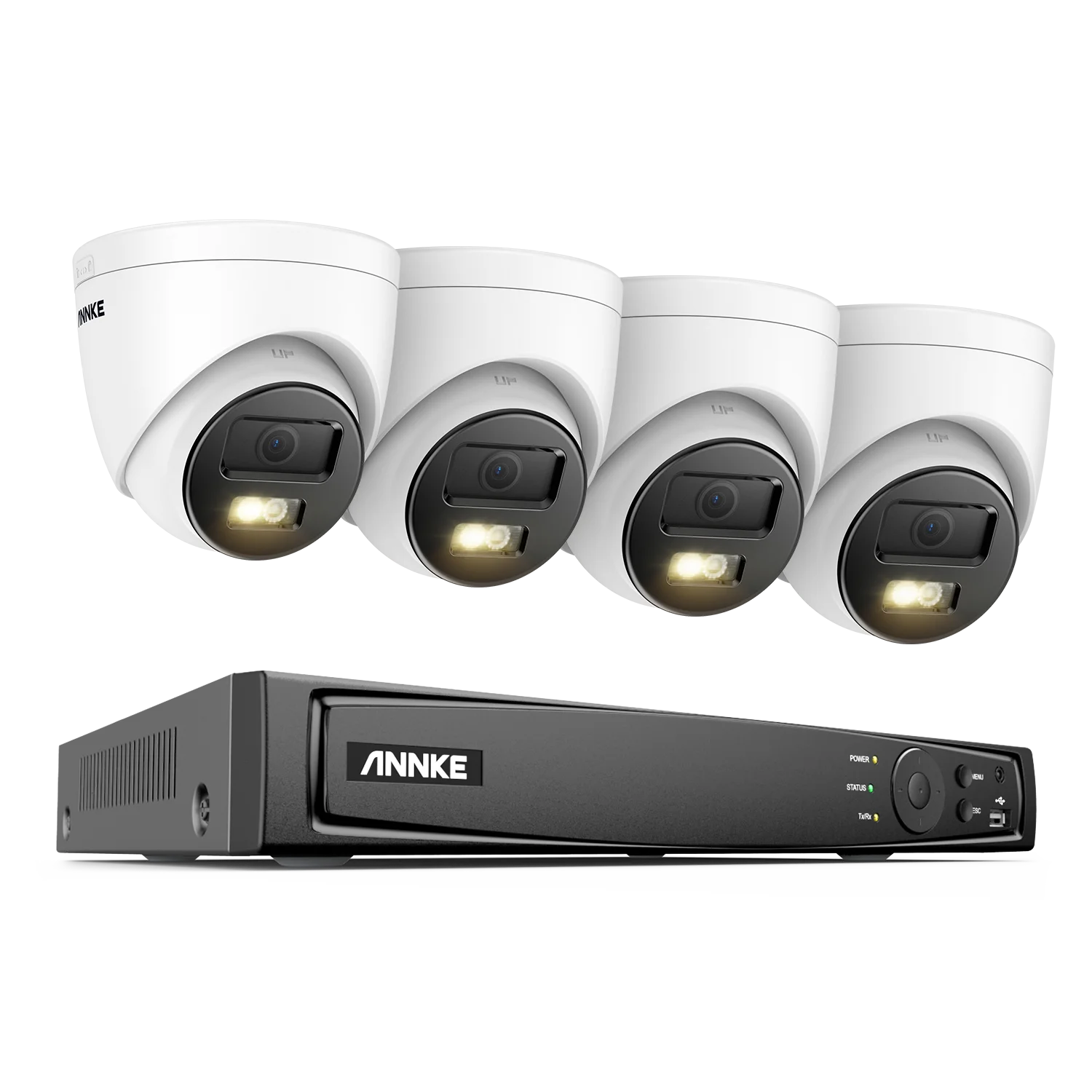 ANNKE 4K Dual‑Light PoE CCTV System | 8CH H.265+, 2.8mm Lens, Human & Vehicle Detection