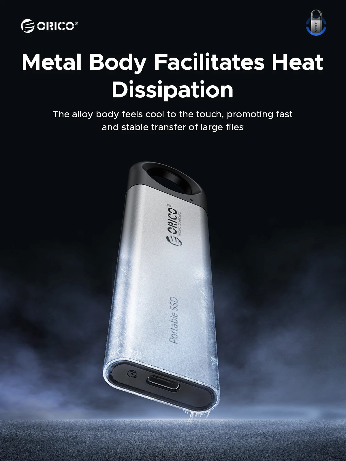 ORICO 1TB Portable External SSD – Up to 1050MB/s USB 3.2 High‑Speed Solid State Drive