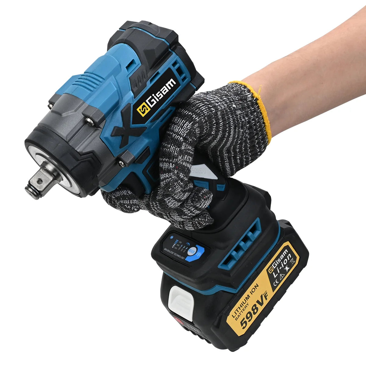 Gisam 900N.m Brushless Impact Wrench 1/2"