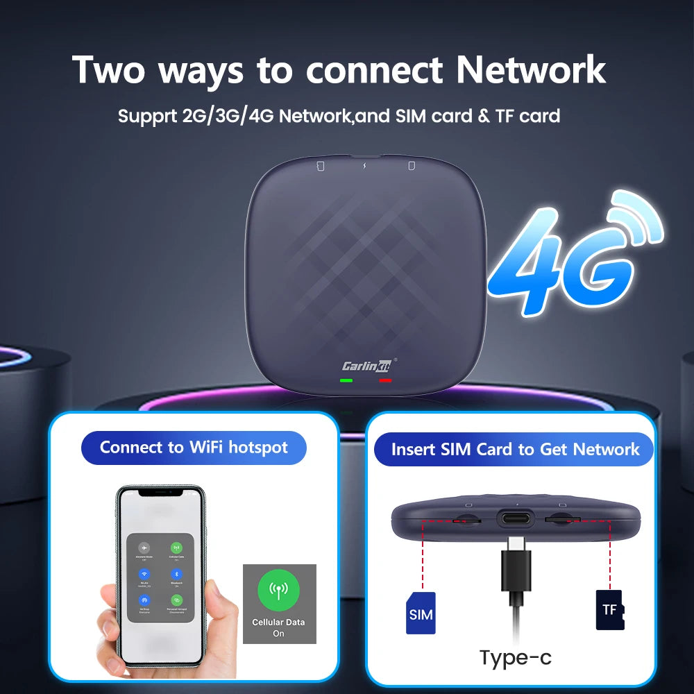 CarlinKit Android 13 QCM6125 Wireless CarPlay AI Box