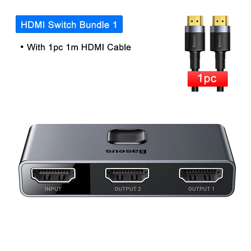 Baseus HDMI‑Compatible Switcher 4K 60Hz Bi‑Direction
