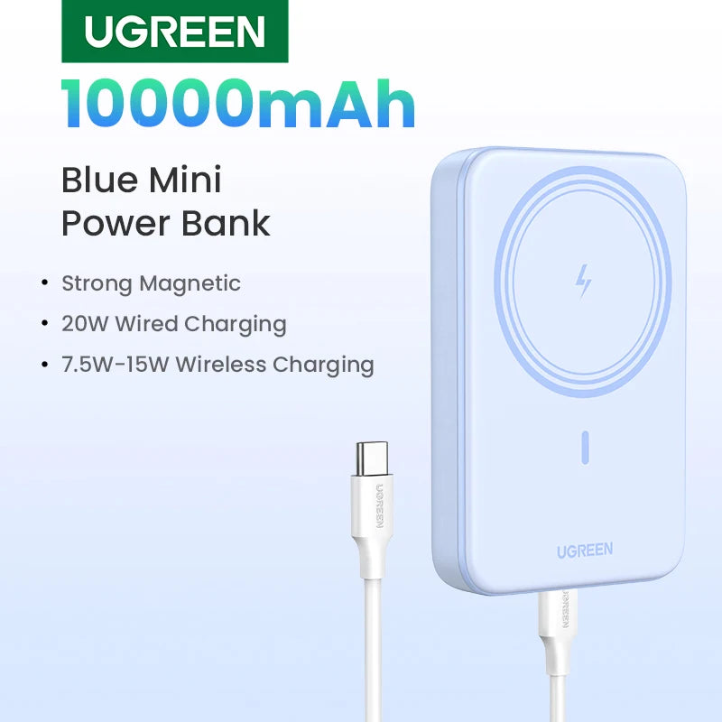 UGREEN PD20W Magnetic Power Bank – 10000mAh Portable Wireless Fast Charging External Battery