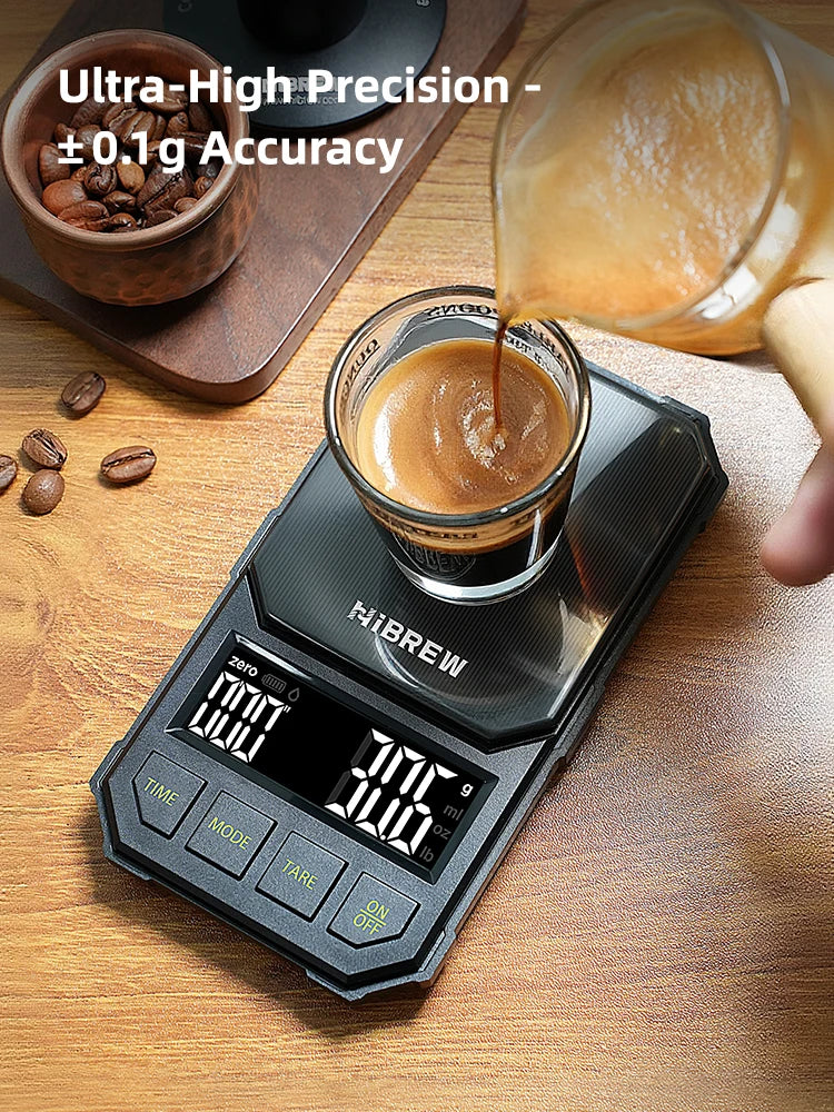 HiBREW Digital Coffee Scale 3000g/0.1g – High‑Precision Electronic Scale with Auto Timer & LED Display