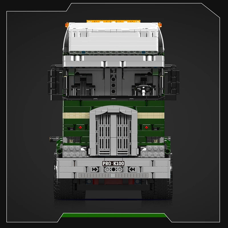 Mould King 13202 Motorized K100 Aerodyne Tractor Truck | RC Technical American Cabover Building Set - Limetastore