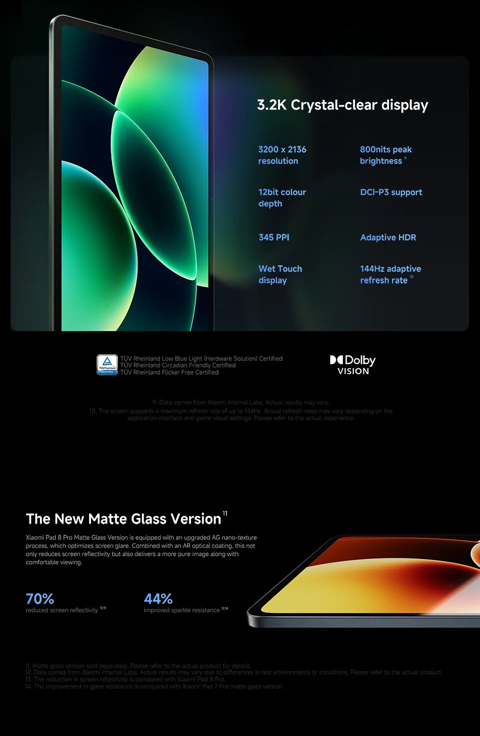 Warehouse FR Xiaomi Pad 8 Pro global Version 8 Hearts Snapdragon®8-core Elite processor, screen inches 11,2 K 144Hz, battery 9200 mAh, HyperCh 67 W - Limetastore