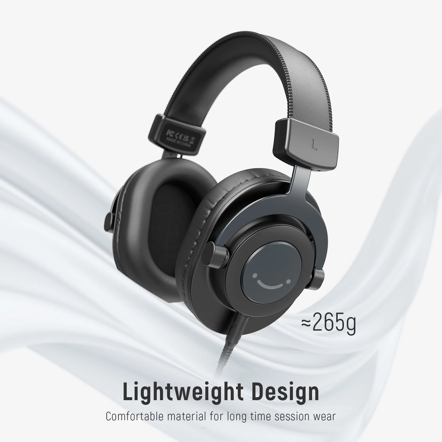 FIFINE H8 Studio Monitor Headphones | Over-Ear Wired Headset for PC & Console