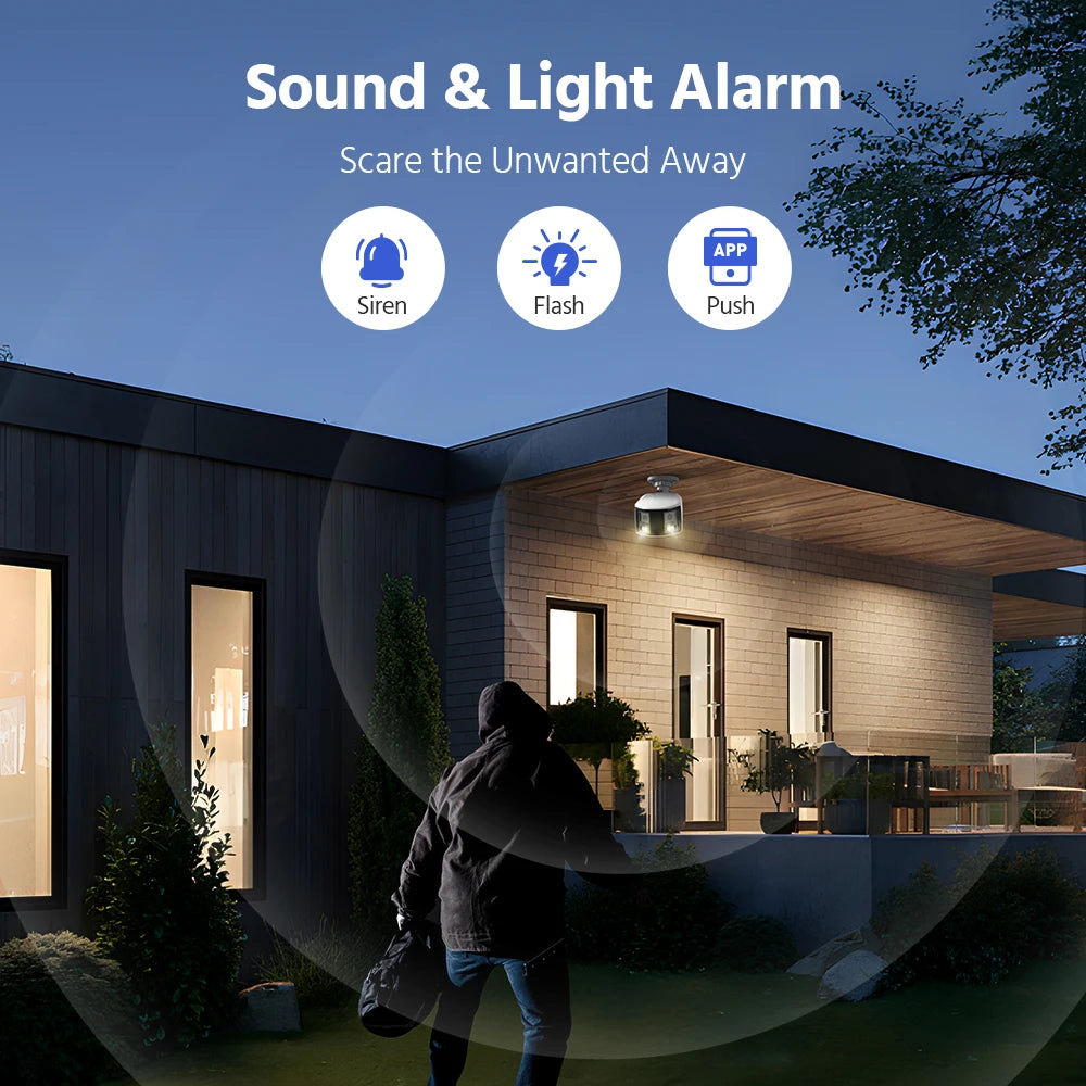 ANNKE 6MP 180° Panoramic Camera | Dual‑Lens, Color Night Vision, AI Detection