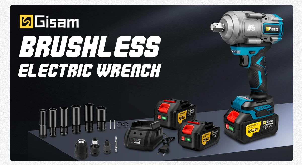 Gisam 2000N.m Brushless Impact Wrench 1/2"