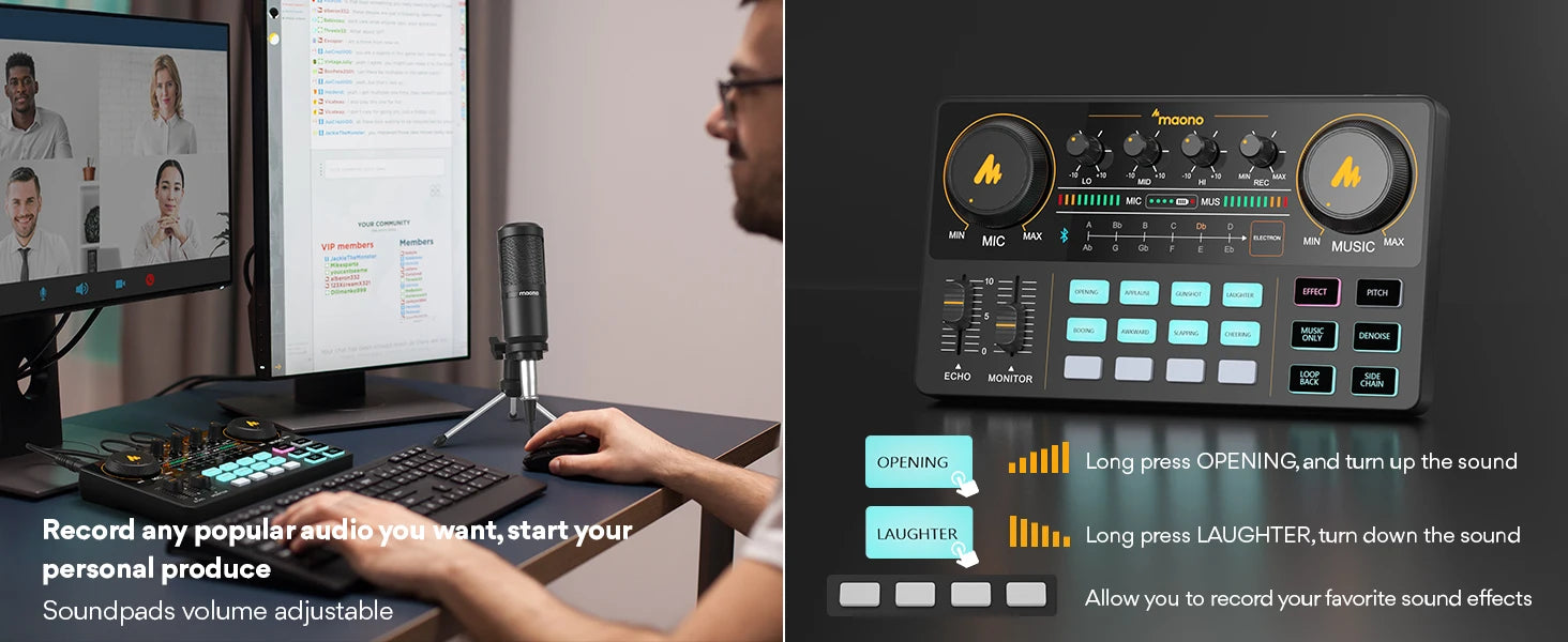 Maono AM200‑S1 Sound Card & Microphone Set | All‑in‑One Streaming Studio