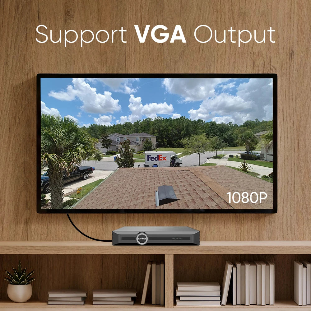 SANNCE 3MP/5MP PoE CCTV System | 8CH H.265 NVR, Audio, ONVIF, Night Vision