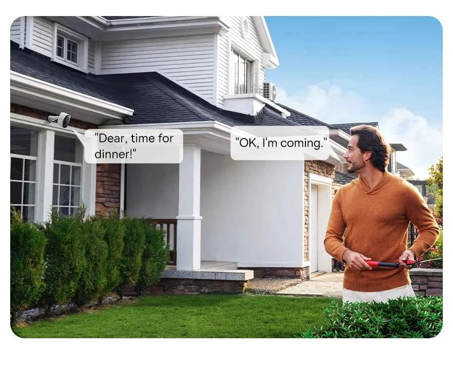 Baseus Security Protection Outdoor Camera N1 Series 2K 2-Cam Kit Wireless Home Security 210-Day Battery Life HomeKit 16TB Memory - Limetastore