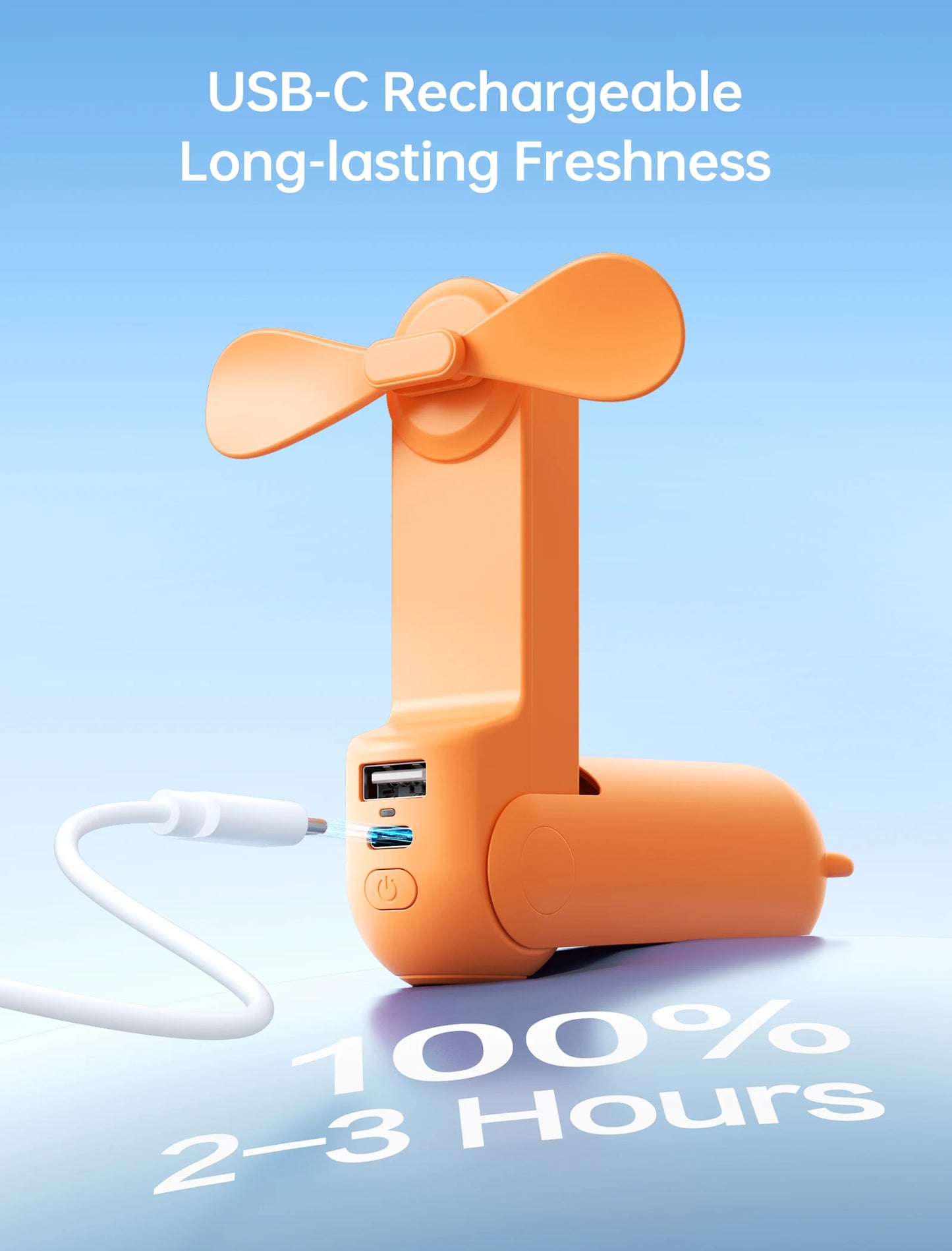 JISULIFE F8 New Color Series 3-in-1 Handheld Fan – 4800mAh Portable Pocket Fan