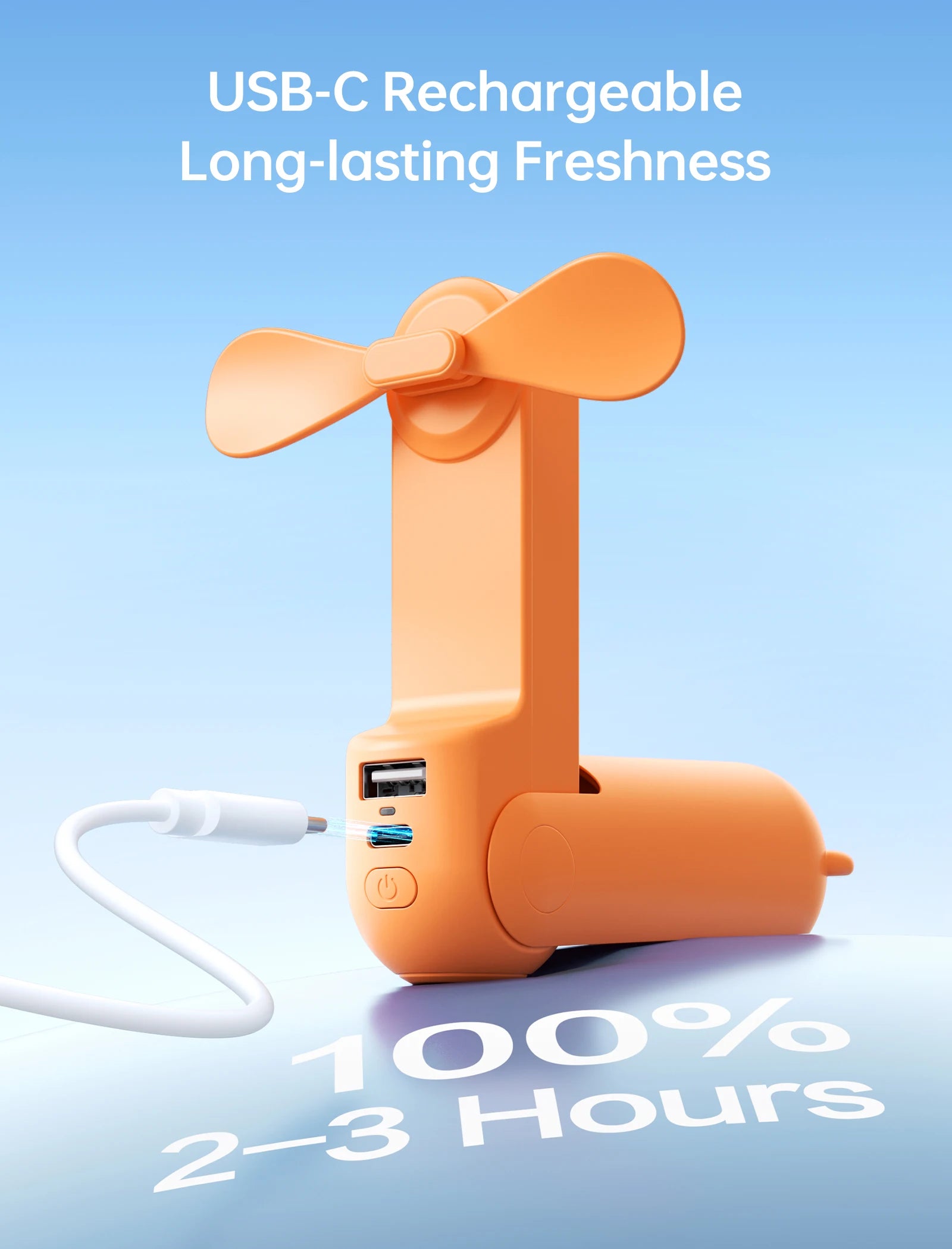 JISULIFE F8 New Color Series 3-in-1 Handheld Fan – 4800mAh Portable Pocket Fan