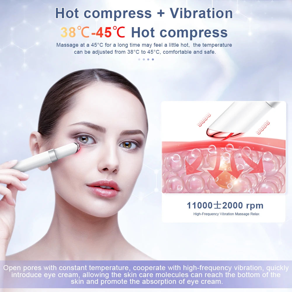 ANLAN EMS Eye Massager | Microcurrent Lifting, Hot Vibration, Dark Circles & Wrinkles