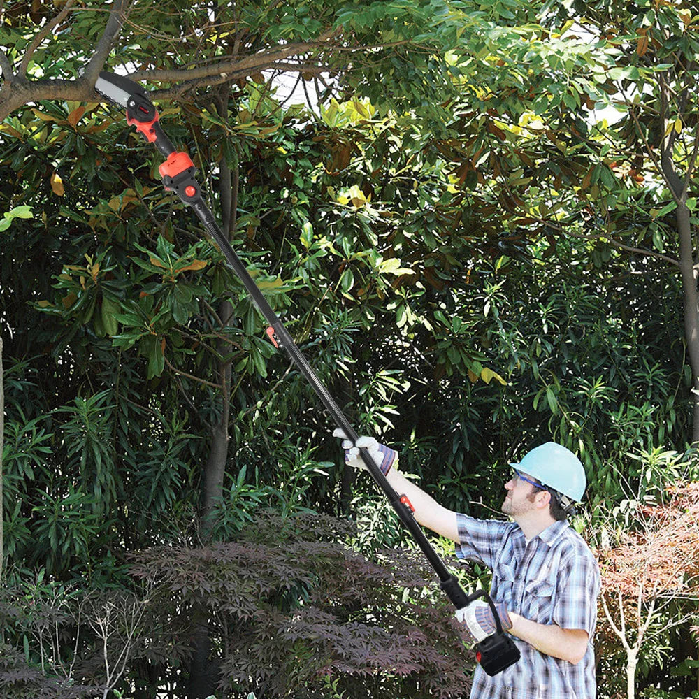 3‑in‑1 Brushless Telescoping Pole Chainsaw | Electric Pruner, Hedge Trimmer & Scissors