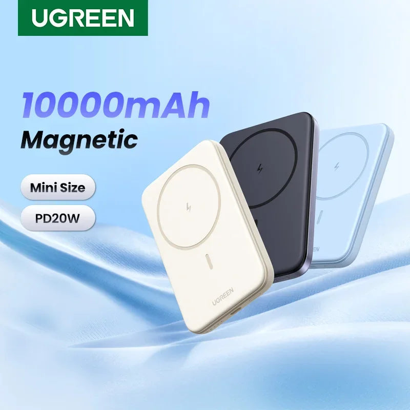 UGREEN PD20W Magnetic Power Bank – 10000mAh Portable Wireless Fast Charging External Battery