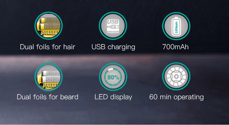VGR Shaver Electric Shaver Beard Trimmer Beard Shaver Professional Electric Razor Men Beard Cutting Machine Rechargeable V-399