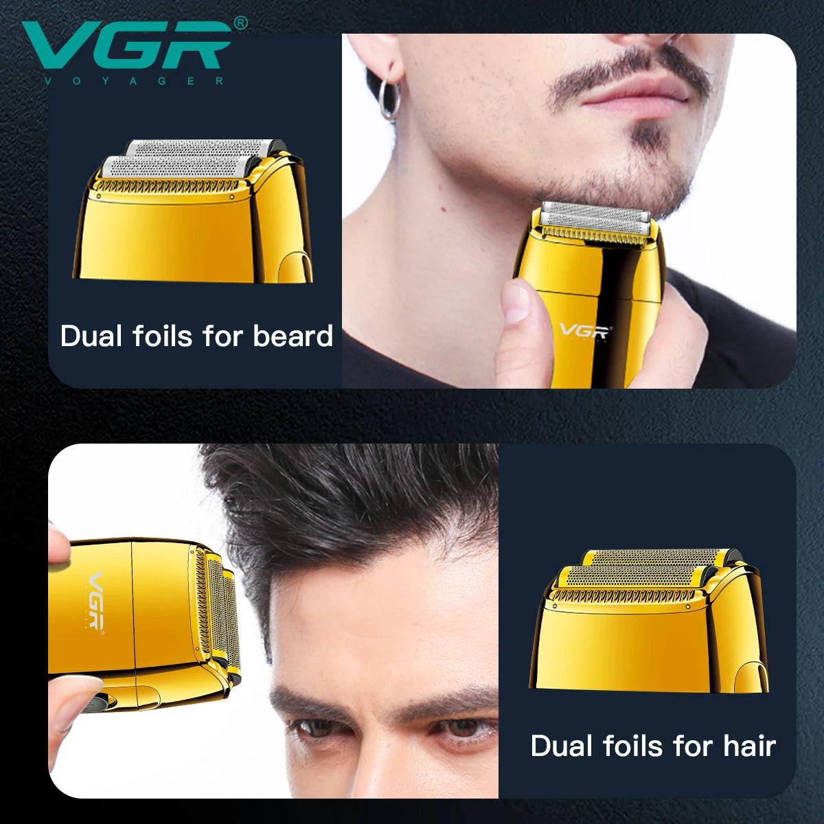 VGR Shaver Electric Shaver Beard Trimmer Beard Shaver Professional Electric Razor Men Beard Cutting Machine Rechargeable V-399