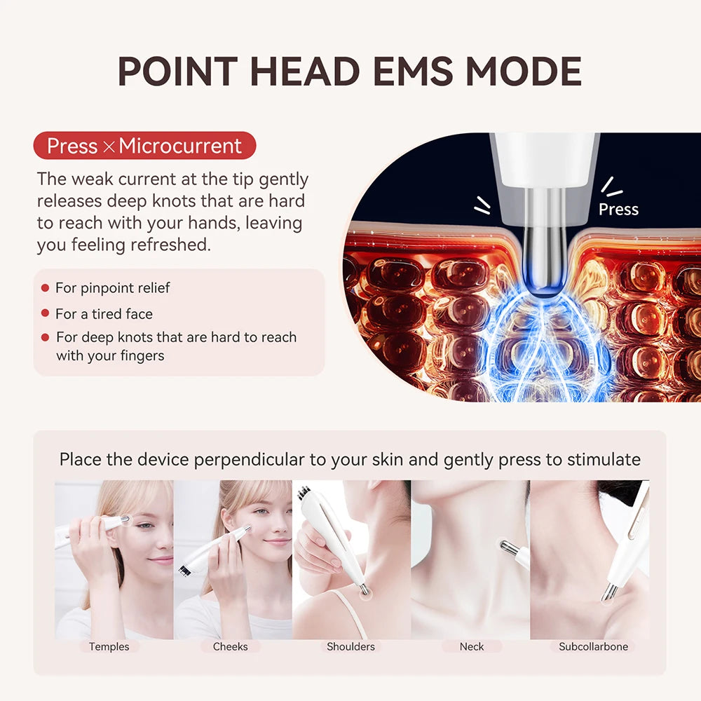 ANLAN RF Acupoint Massager | Dual‑Head RF+EMS, Skin Firming, Fatigue Relief