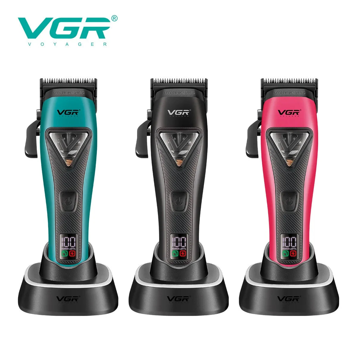 VGR Hair Trimmer Professional Hair Cutting Machine Cordless Barber Clipper Vector Motor Haircut Electric Trimmer for Men V-035C