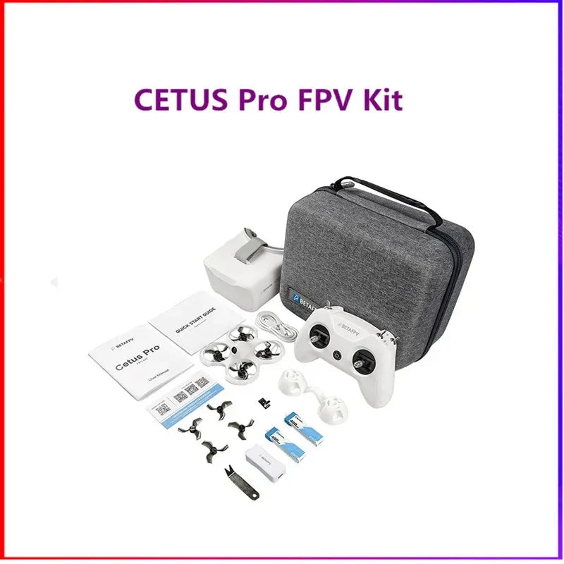 BETAFPV Cetus Pro FPV Kit with Brushless Motors VR02 Goggles Literadio2 SE Transmitter BT2.0 450mah 1S Battery