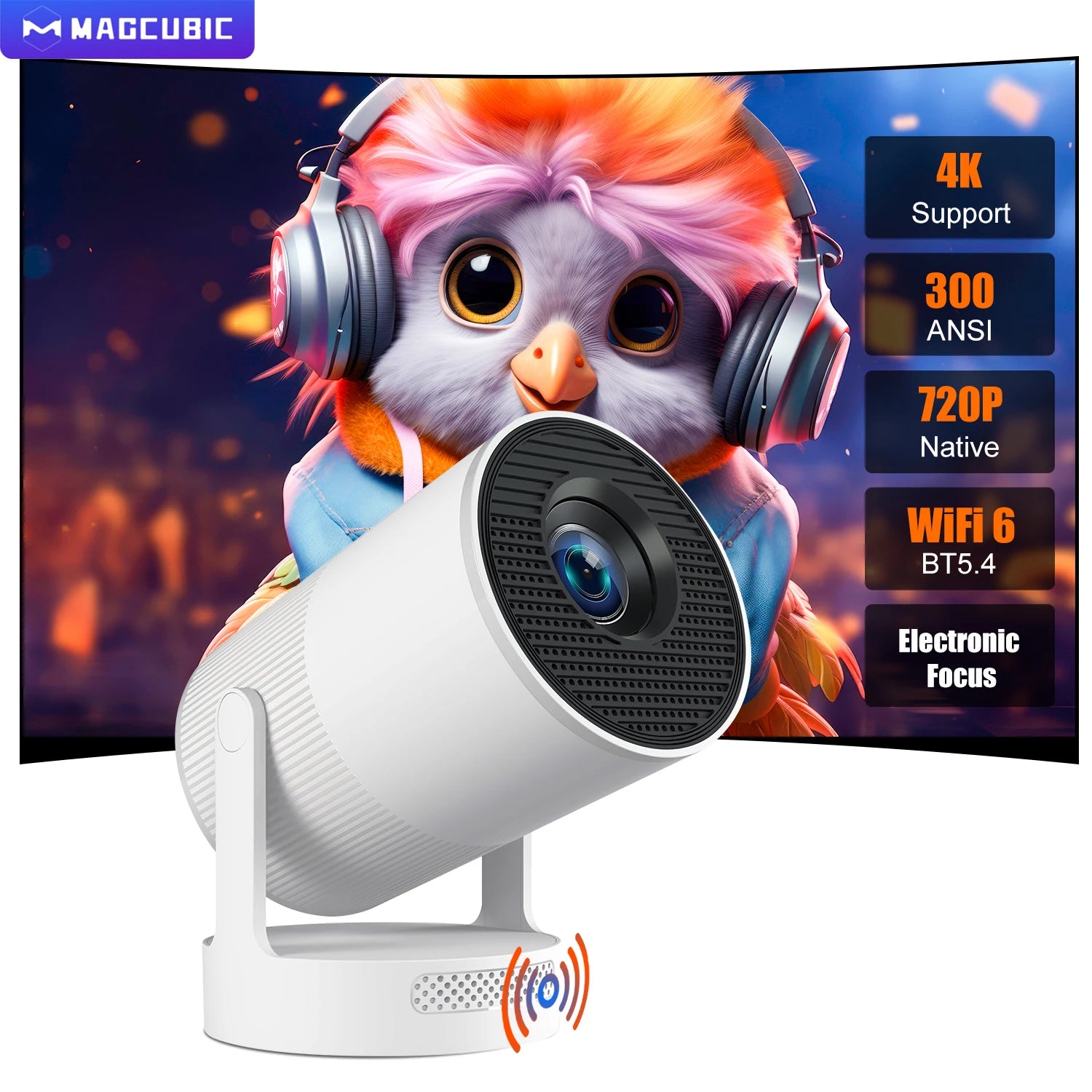 Magcubic HY300 Ultra Portable Smart Projector | 300 ANSI 720P | Electric Focus & Android 11