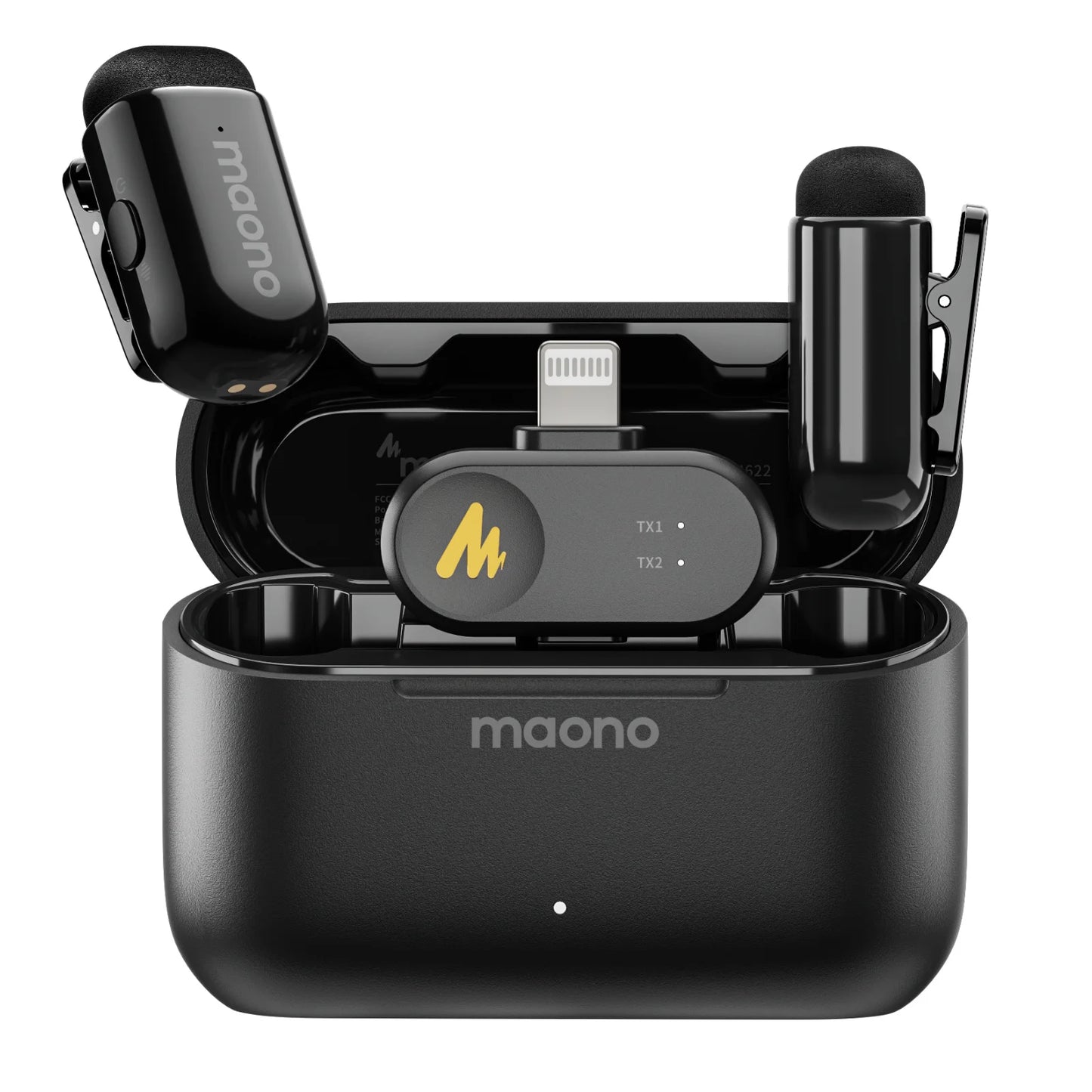 Maono T1 mini – Wireless AI Noise‑Cancelling Clip‑On Microphone | Auto‑Clipping & App Control for Professional Phone Video Recording