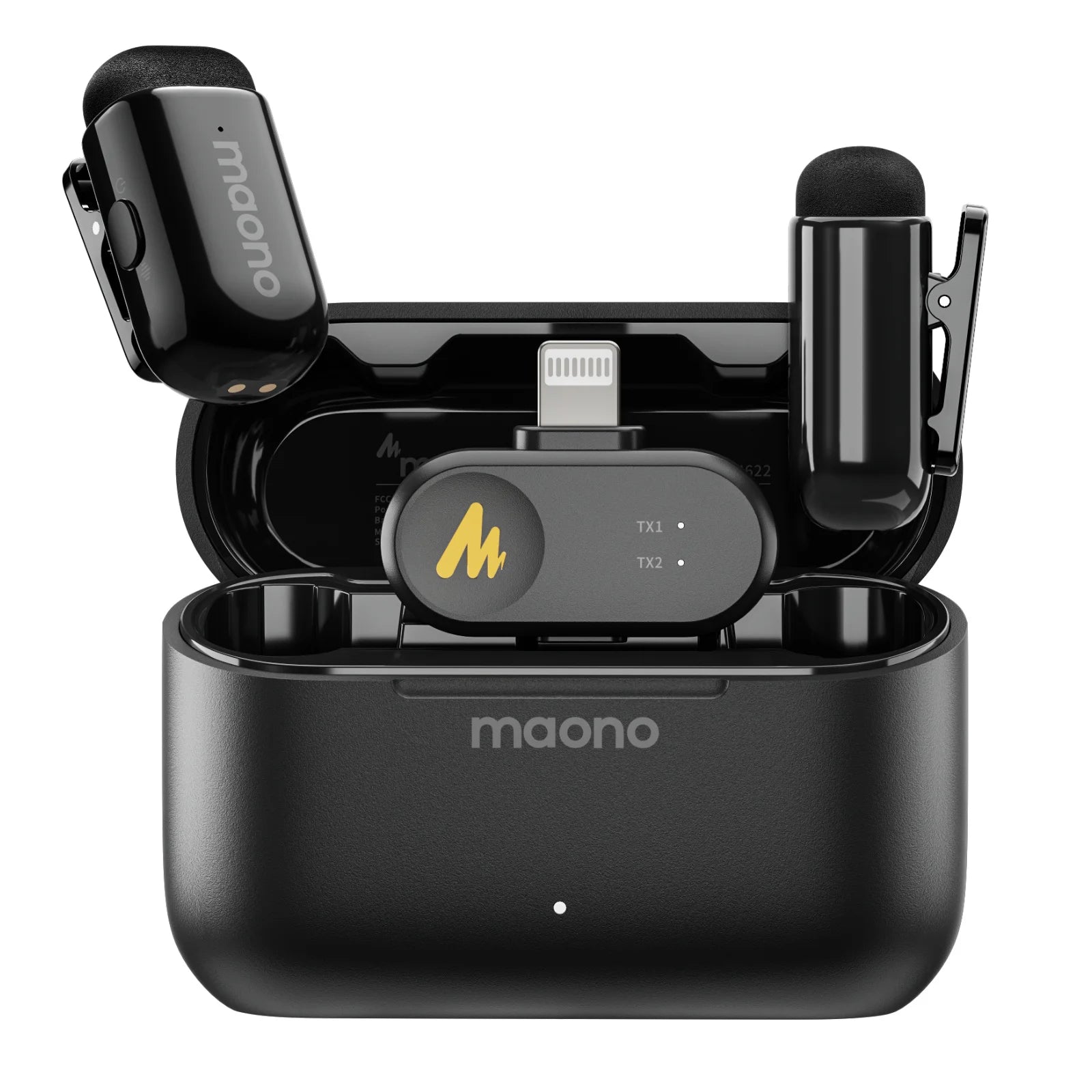 Maono T1 mini – Wireless AI Noise‑Cancelling Clip‑On Microphone | Auto‑Clipping & App Control for Professional Phone Video Recording