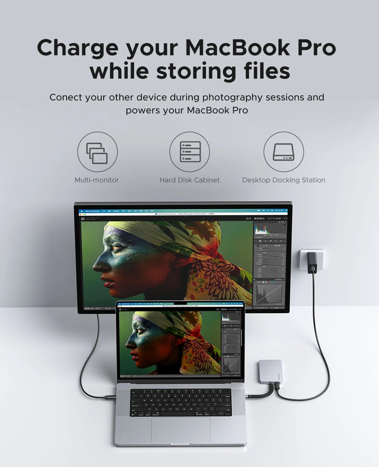 ORICO Magnetic External SSD for MacBook Pro with PD100W Charging, 4K ProRes HDR