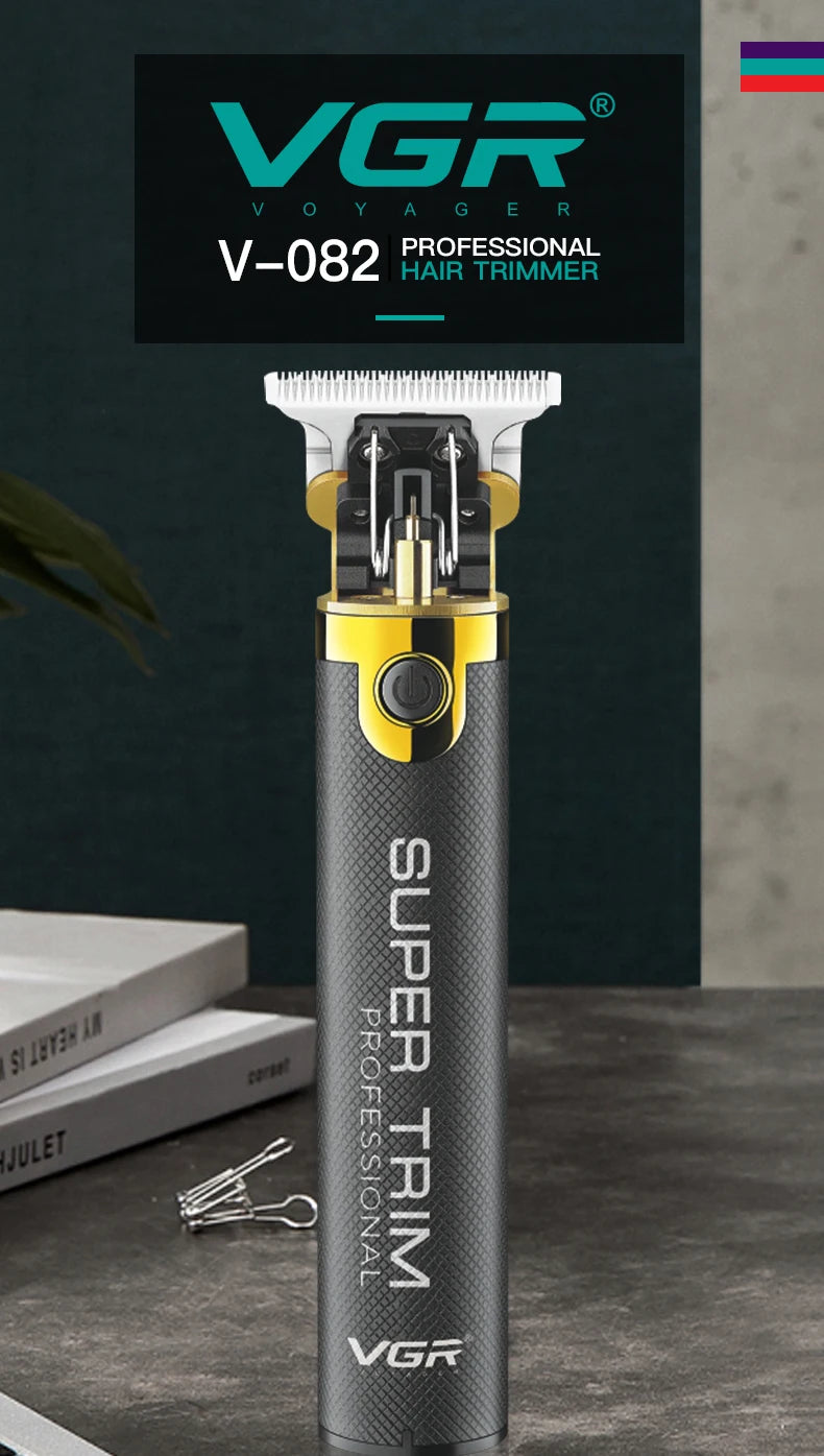 VGR Professional Hair Clipper T9 Hair Cutting Machine Cordless Haircut Machine Rechargeable Bald Barber Trimmer for Men V-082