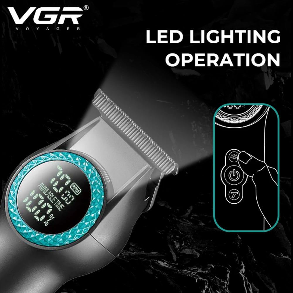 VGR Hair Trimmer Professional Barber Hair Clipper Electric 8000 RPM Hair Cutting Machine Haircut Cordless Trimmer for Men V-990