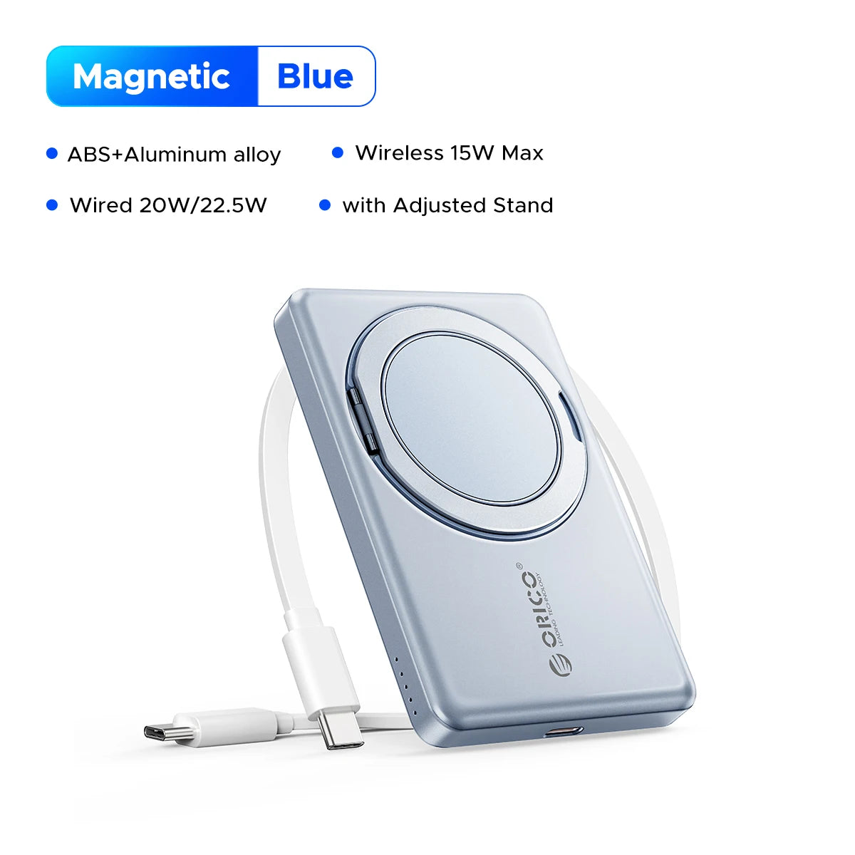 ORICO Kada Magnetic Power Bank – 5000mAh / 10000mAh PD22.5W Wireless External Battery