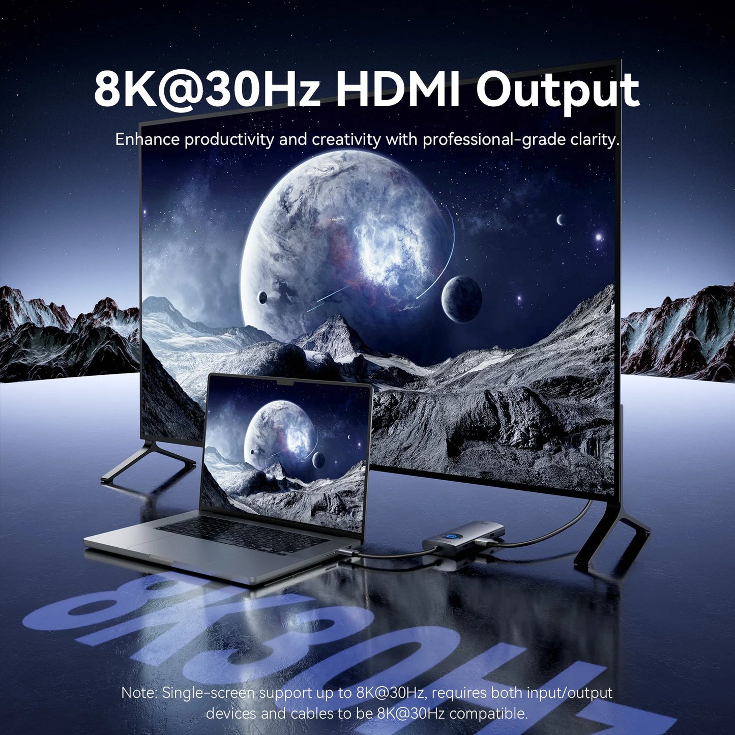 Vention USB‑C 8K/4K HDMI Hub | LED Display, USB‑A/C 3.0, 3.2 Gen1, Gigabit Ethernet Adapter