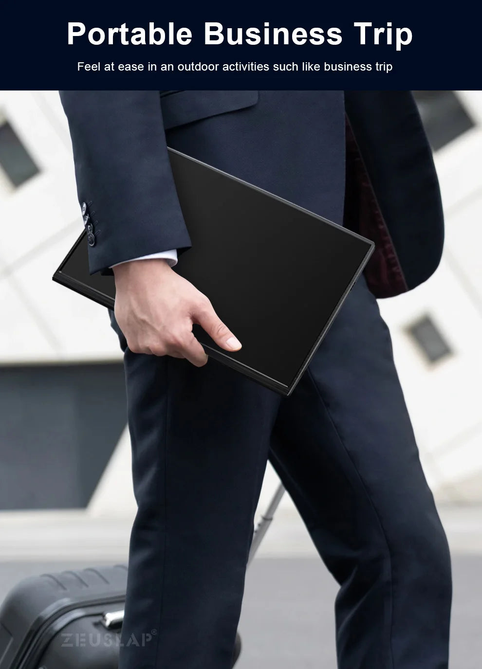 ZEUSLAP 14" Portable Monitor | 1920×1200 WUXGA, 16:10, 100% sRGB, 300 nits