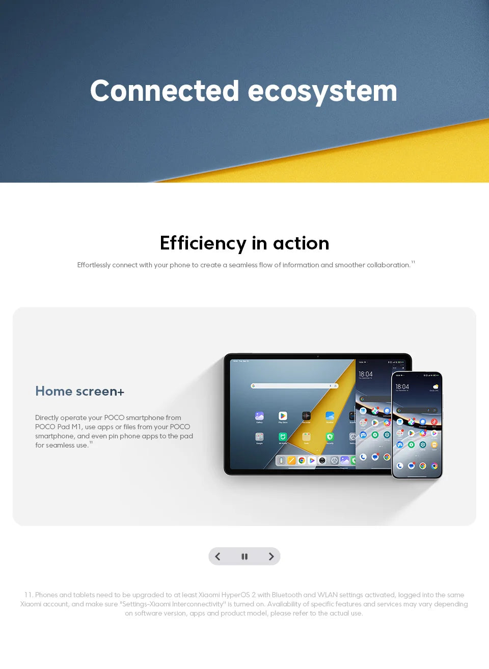 POCO Pad M1 Global Version Tablets Snapdragon® 7s Gen 4 12000mAh Battery 12.1’’ 2.5K display 8MP camera 33W charging - Limetastore