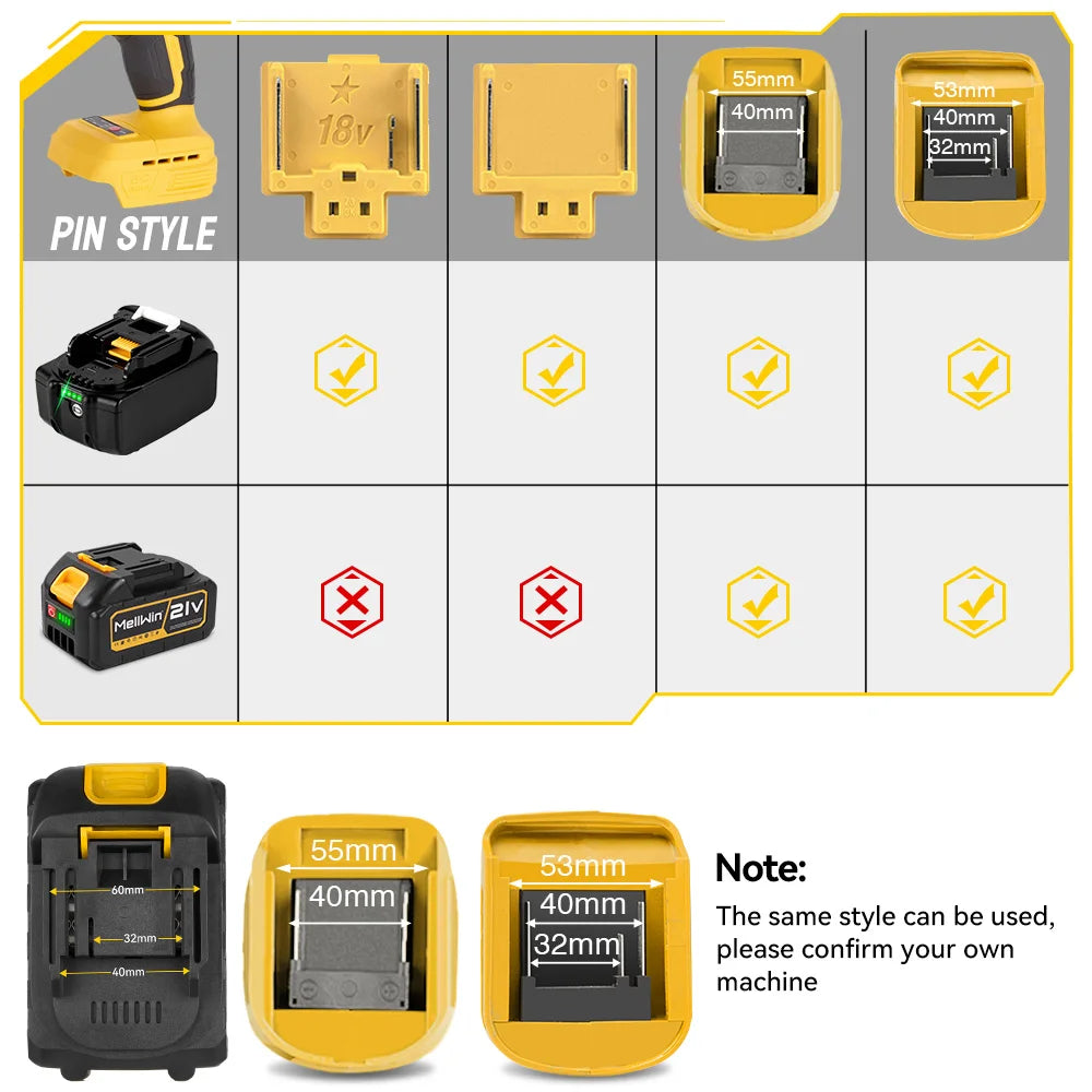MELLWIN Cordless Electric Nail Gun 2 Mode Wireless Stapler Woodworking Framing Staple Gun Tools F30 For Makita 18V Battery Pin - Limetastore