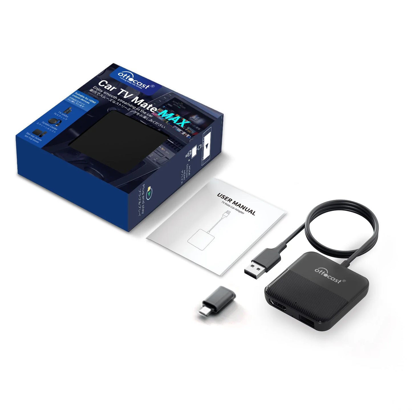 OTTOCAST Express Wireless CarPlay Adapter with HDMI Converter