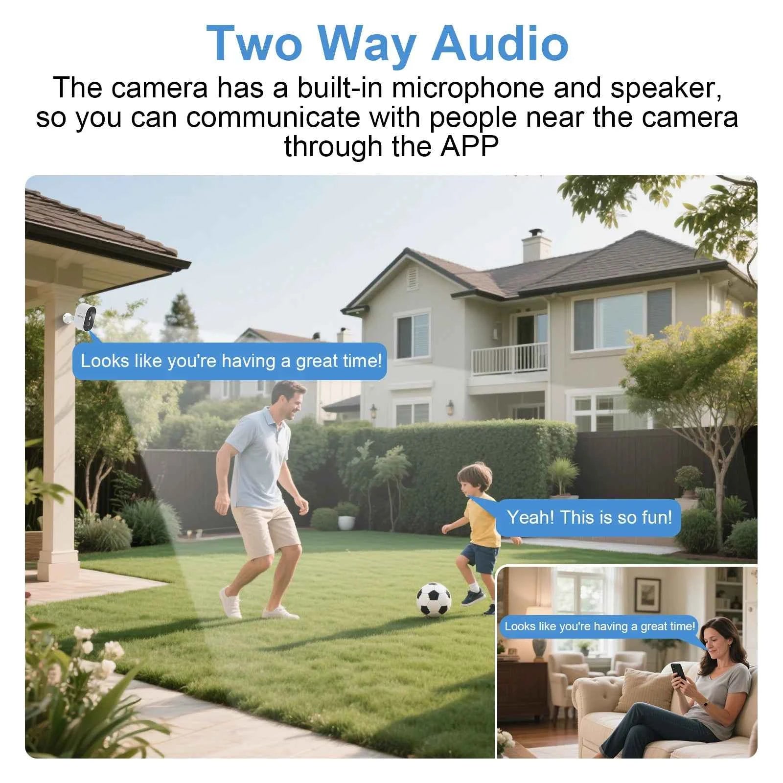 ARCCTV 4MP Solar WiFi Surveillance Camera Two Way Audio Humanoid Detection Outdoor Wireless Security Camera Color Night Vision - Limetastore